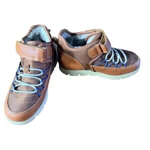 OshKosh B'Gosh Toddler Boy's Allister Fashion Boot Brown Size 11 Faux Fur NWT